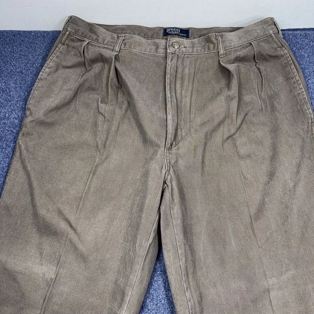 Vintage Polo by Ralph Lauren Pants Chinos Pleated USA 34x28 Made In USA 90s